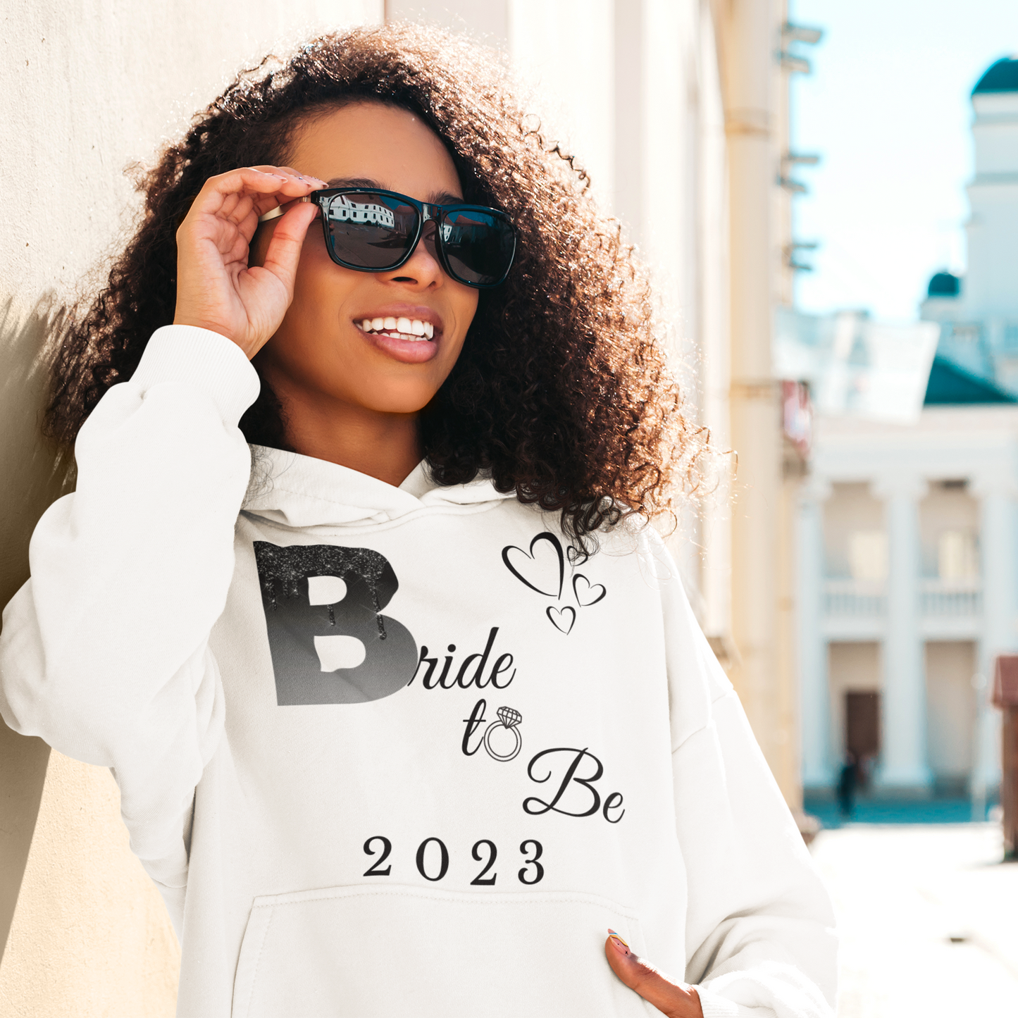 Bride to be black glitter Hoodie