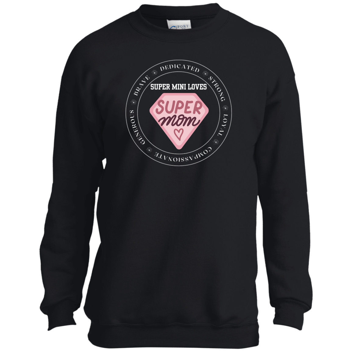 Supermom - mini Youth Crewneck Sweatshirt