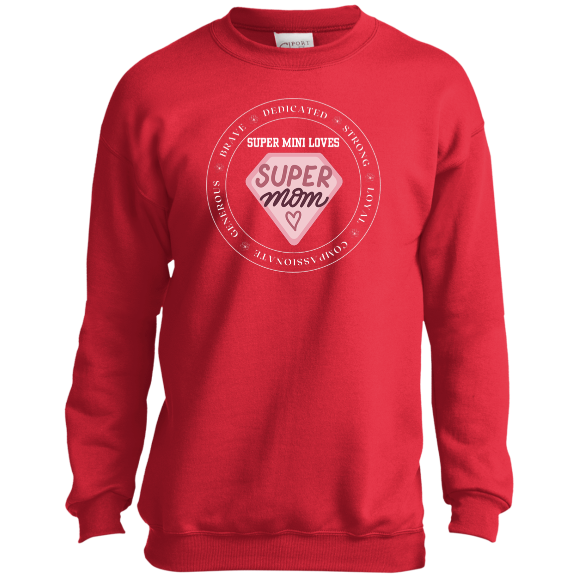 Supermom - mini Youth Crewneck Sweatshirt