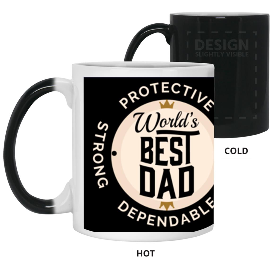 Color Changing Mug 11oz - World's Best Dad Crown