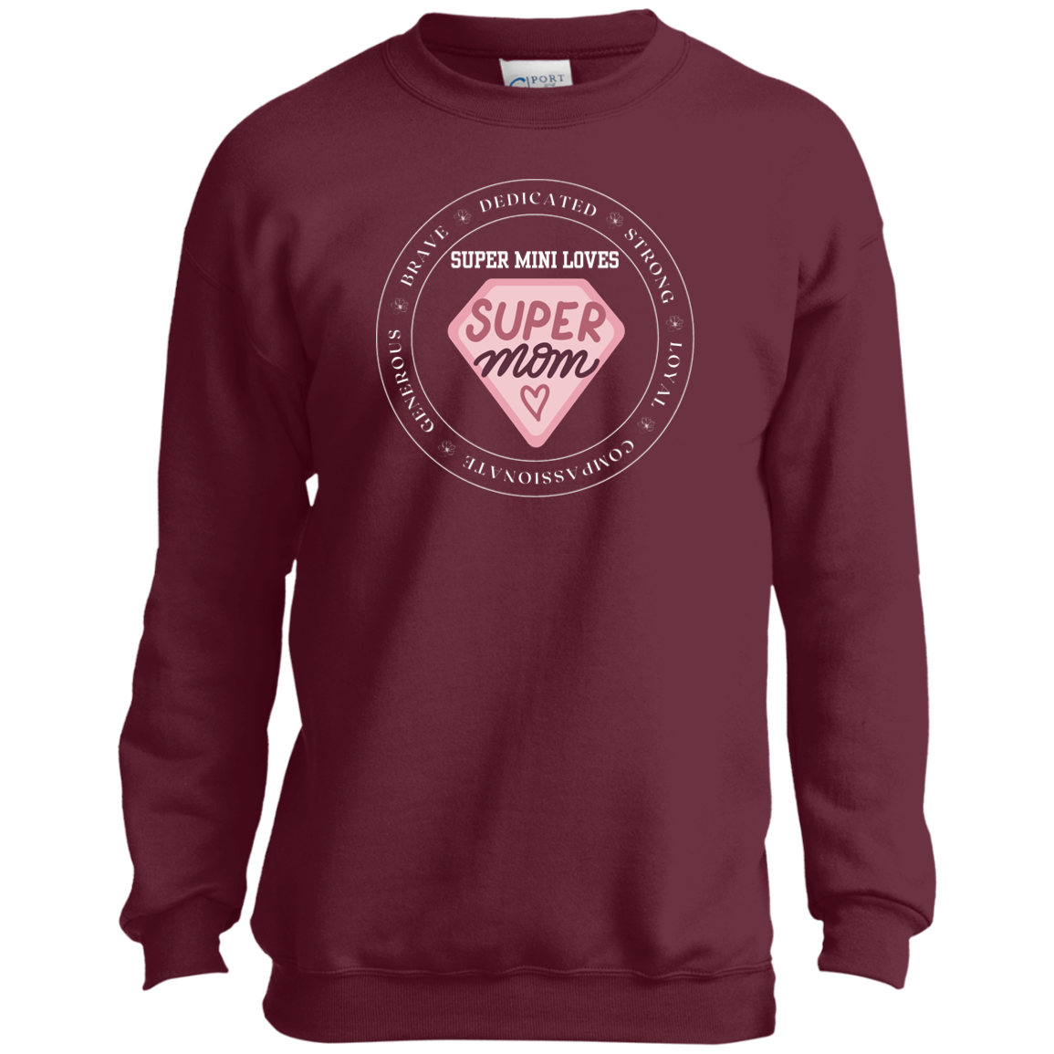 Supermom - mini Youth Crewneck Sweatshirt