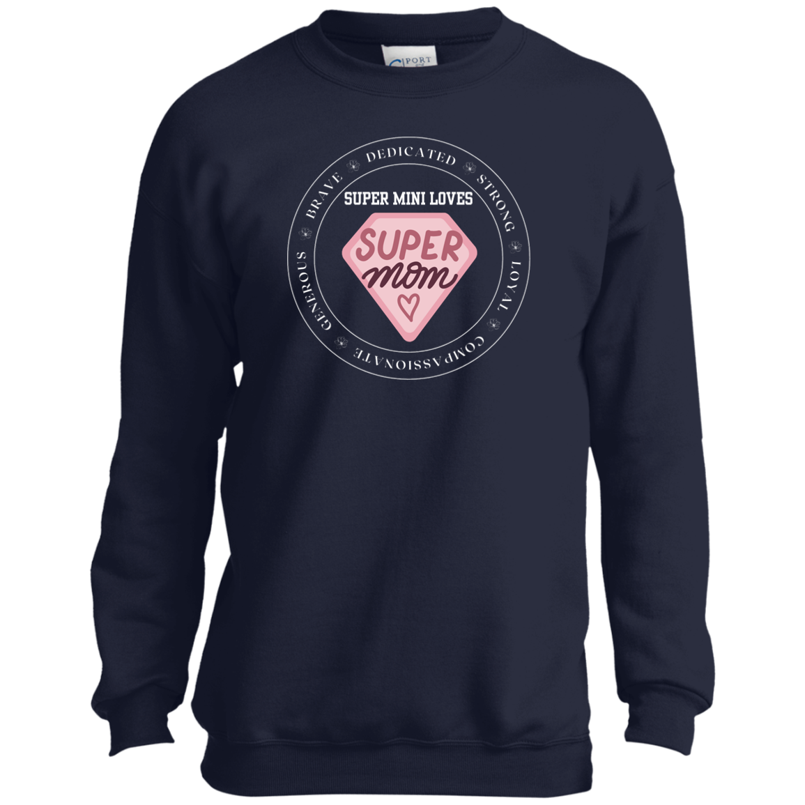 Supermom - mini Youth Crewneck Sweatshirt