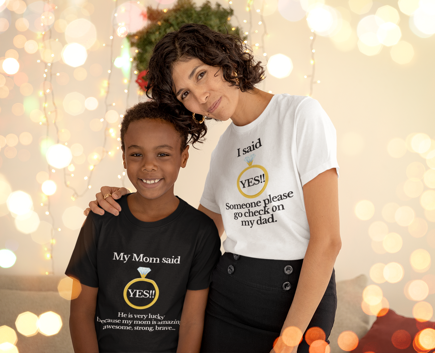 YES! mom children black Youth 100% Cotton T-Shirt