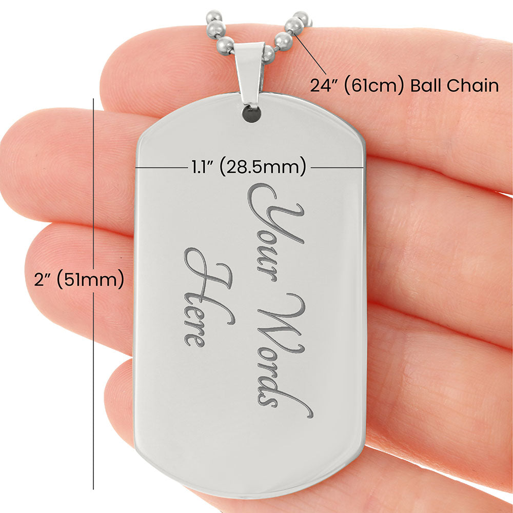 Luxury Military Chain Dog Tag - Super Dad