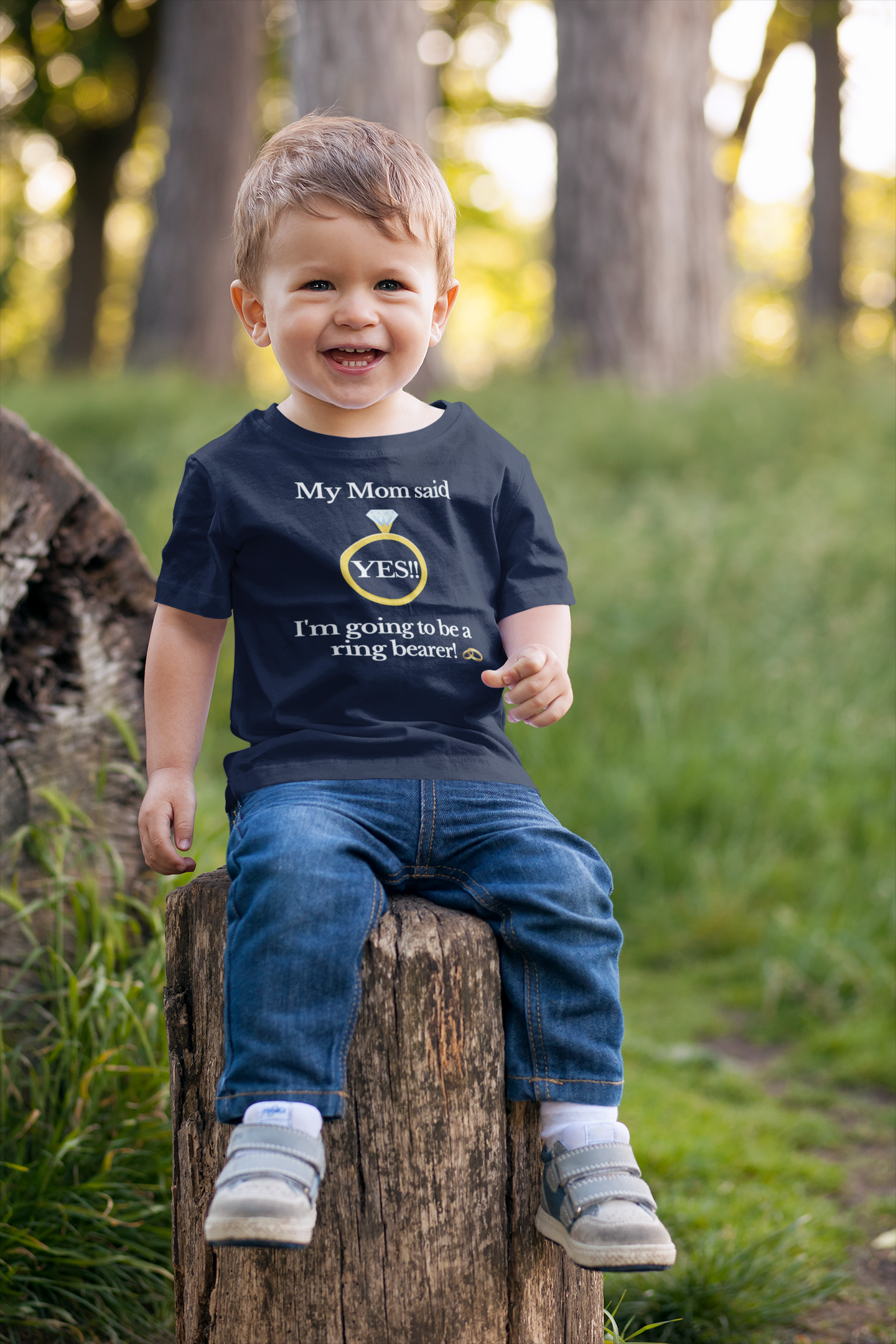 yes dad ring bearer black Toddler Jersey T-Shirt