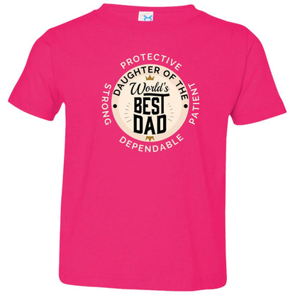 Daughter of World's Best Dad Crown Toddler Jersey T-Shirt