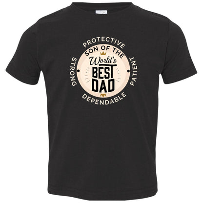 Son of World's Best Dad Crown Toddler Jersey T-Shirt