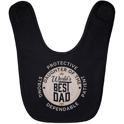 Daughter of World's Best Dad Crown Baby Bib