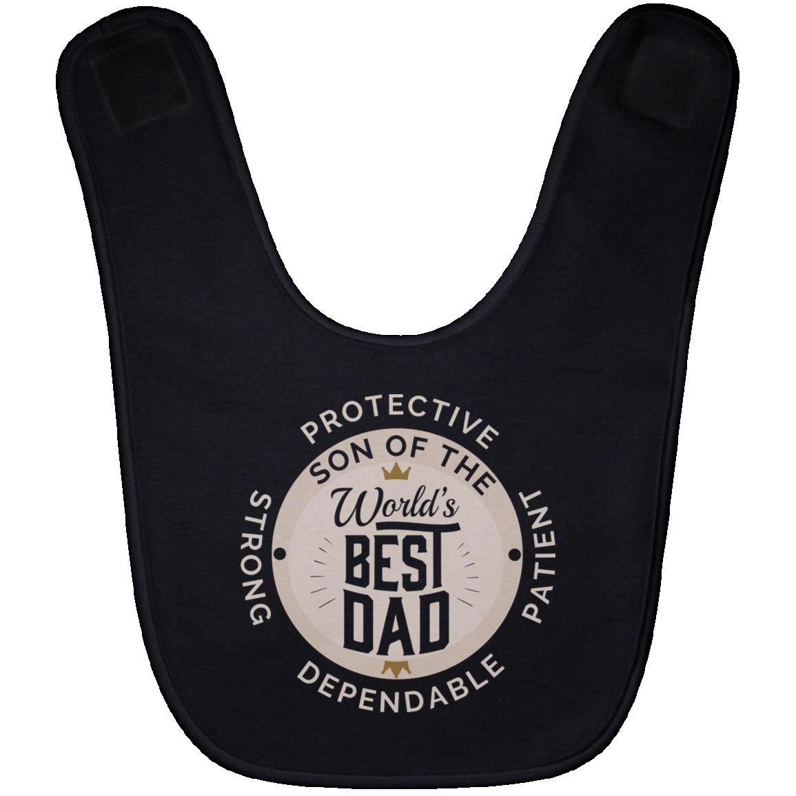 Son of World's Best Dad Crown Baby Bib