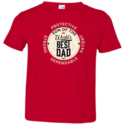 Son of World's Best Dad Crown Toddler Jersey T-Shirt