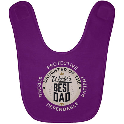 Daughter of World's Best Dad Crown Baby Bib