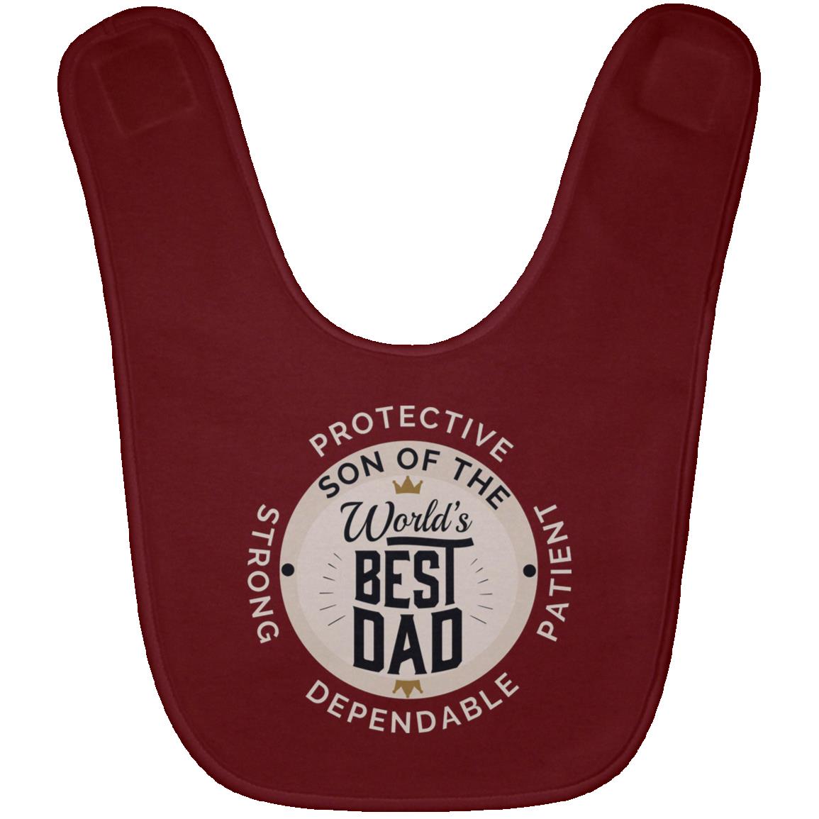 Son of World's Best Dad Crown Baby Bib