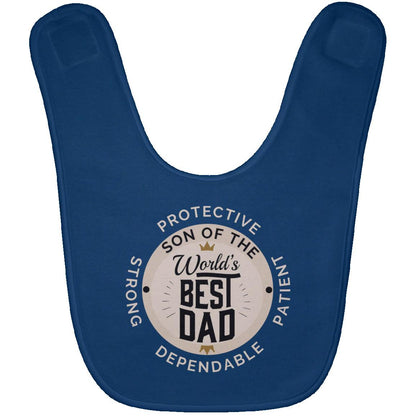 Son of World's Best Dad Crown Baby Bib