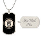 Luxury Military Chain Dog Tag -World's Best Dad Crown