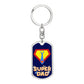 Graphic Dog Tag Keychain - Super Dad