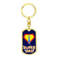 Graphic Dog Tag Keychain - Super Dad