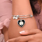 Sweet 16 Heart Bangle - Blue Sneakers