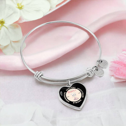 Sweet 16 Heart Bangle - Pink Sneakers