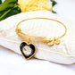 Sweet 16 Heart Bangle - Gold Heels