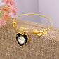 Sweet 16 Heart Bangle - Gold Heels