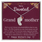 Engraved Baby Feet with Birthstone Necklace - Devoted Grandmother