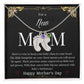 Engraved Baby Feet with Birthstone Necklace - New Mom