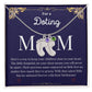 Engraved Baby Foot with Birthstone Necklace - Doting Mom