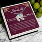 Engraved Baby foot with Birthstone Necklace - Devoted Grandmother