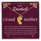 Engraved Baby foot with Birthstone Necklace - Devoted Grandmother