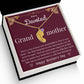 Engraved Baby Feet with Birthstone Necklace - Devoted Grandmother