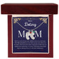 Engraved Baby Foot with Birthstone Necklace - Doting Mom