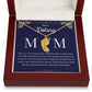 Engraved Baby Foot with Birthstone Necklace - Doting Mom