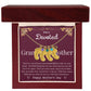 Engraved Baby Feet with Birthstone Necklace - Devoted Grandmother
