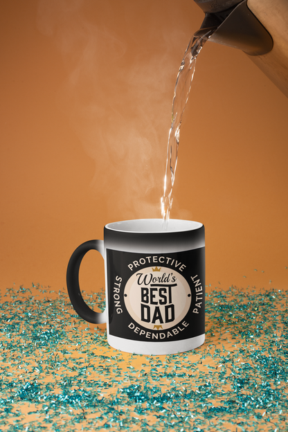 Color Changing Mug 11oz - World's Best Dad Crown