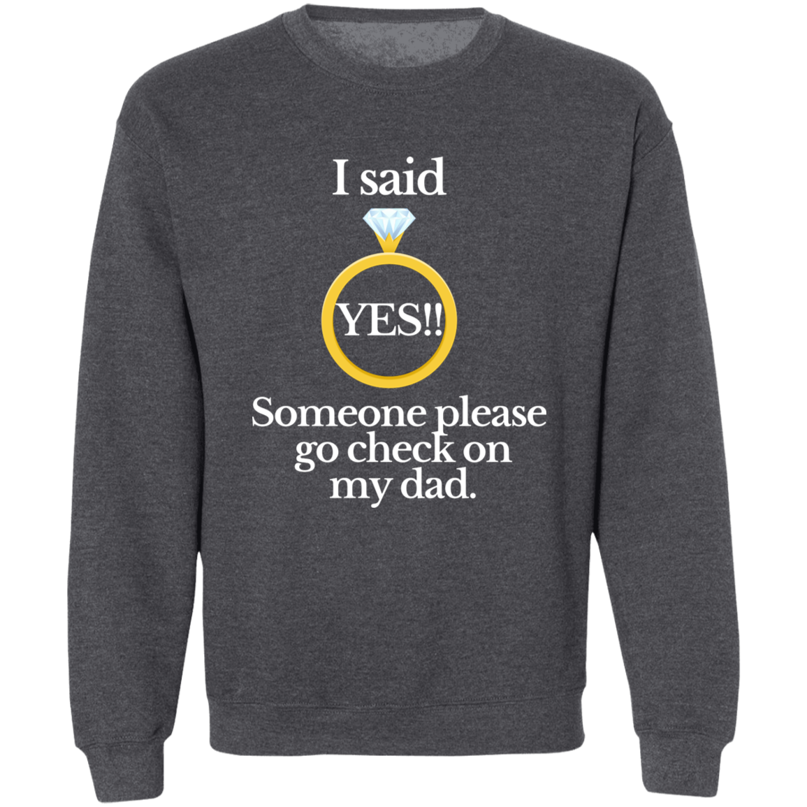 Yes check on dad black G180 Crewneck Pullover Sweatshirt