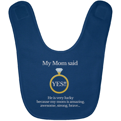 yes mom children black Baby Bib