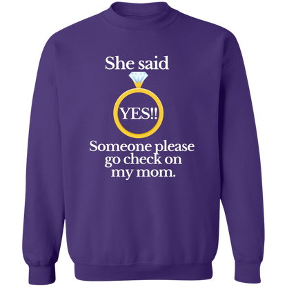 yes check on mom black G180 Crewneck Pullover Sweatshirt
