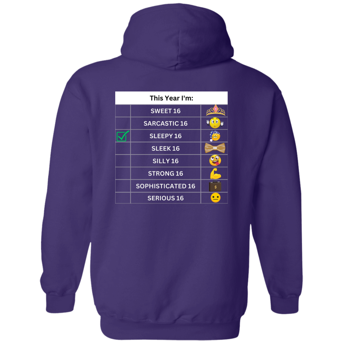 Sixteen Chart Sleepy Hoodie