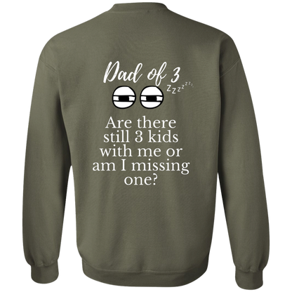 dad of 3 G180 Crewneck Pullover Sweatshirt