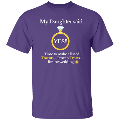 yes daughter dad black T-Shirt