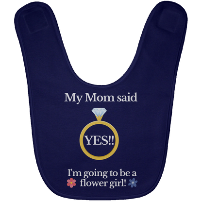 yes mom flower girl black Baby Bib
