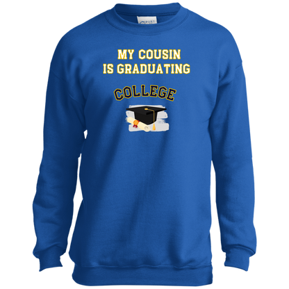cousin graduating college Youth Crewneck Sweatshirt