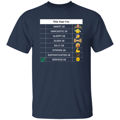 Sixteen Chart Serious T-Shirt