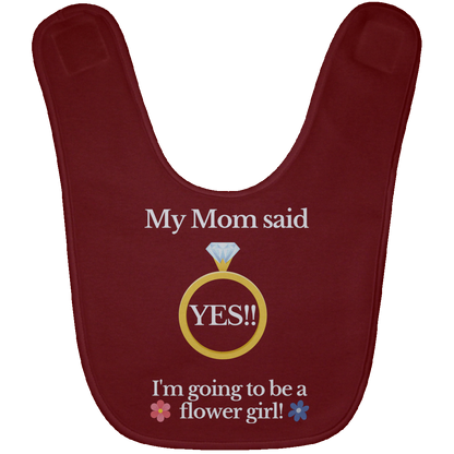 yes mom flower girl black Baby Bib
