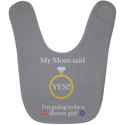 yes mom flower girl black Baby Bib