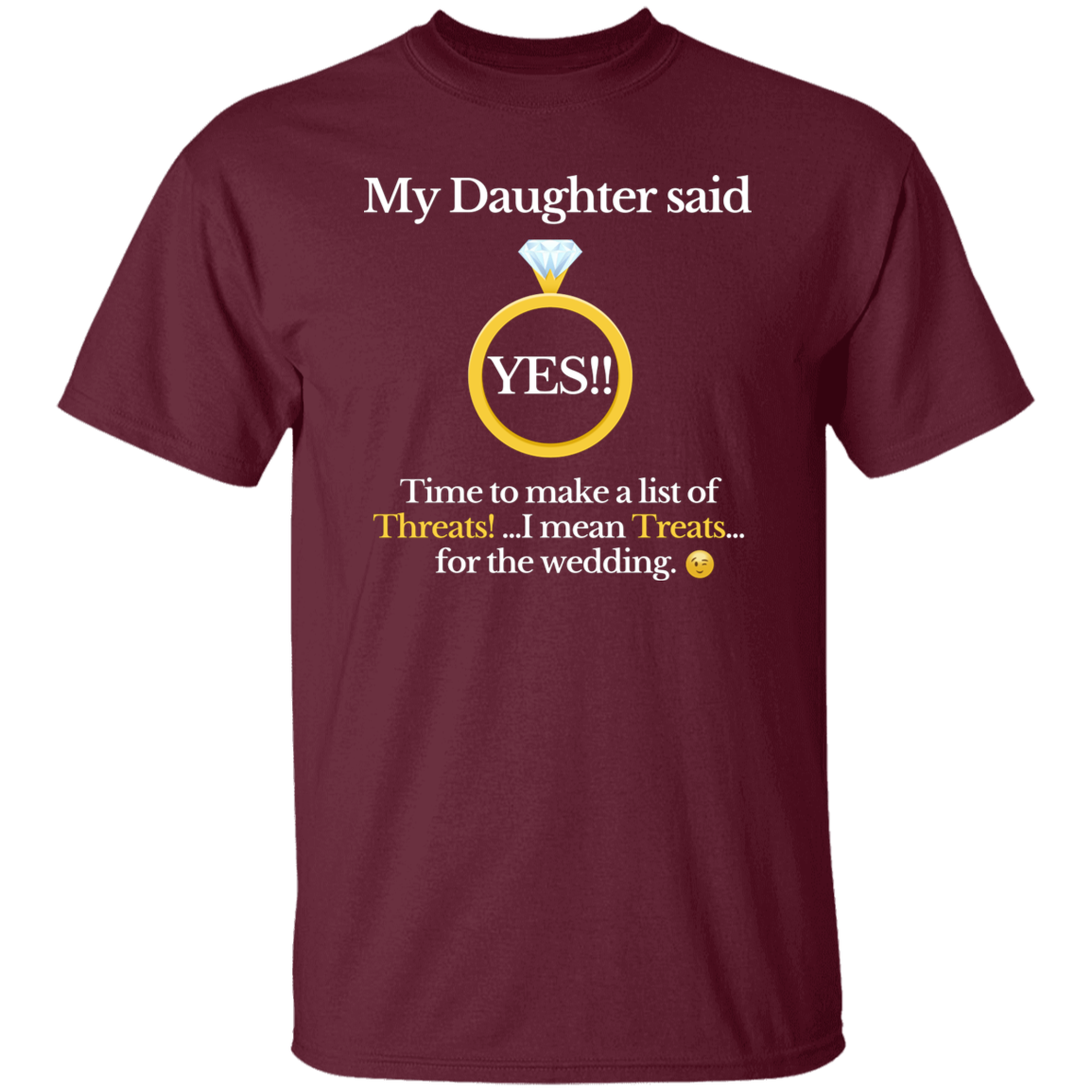 yes daughter dad black T-Shirt