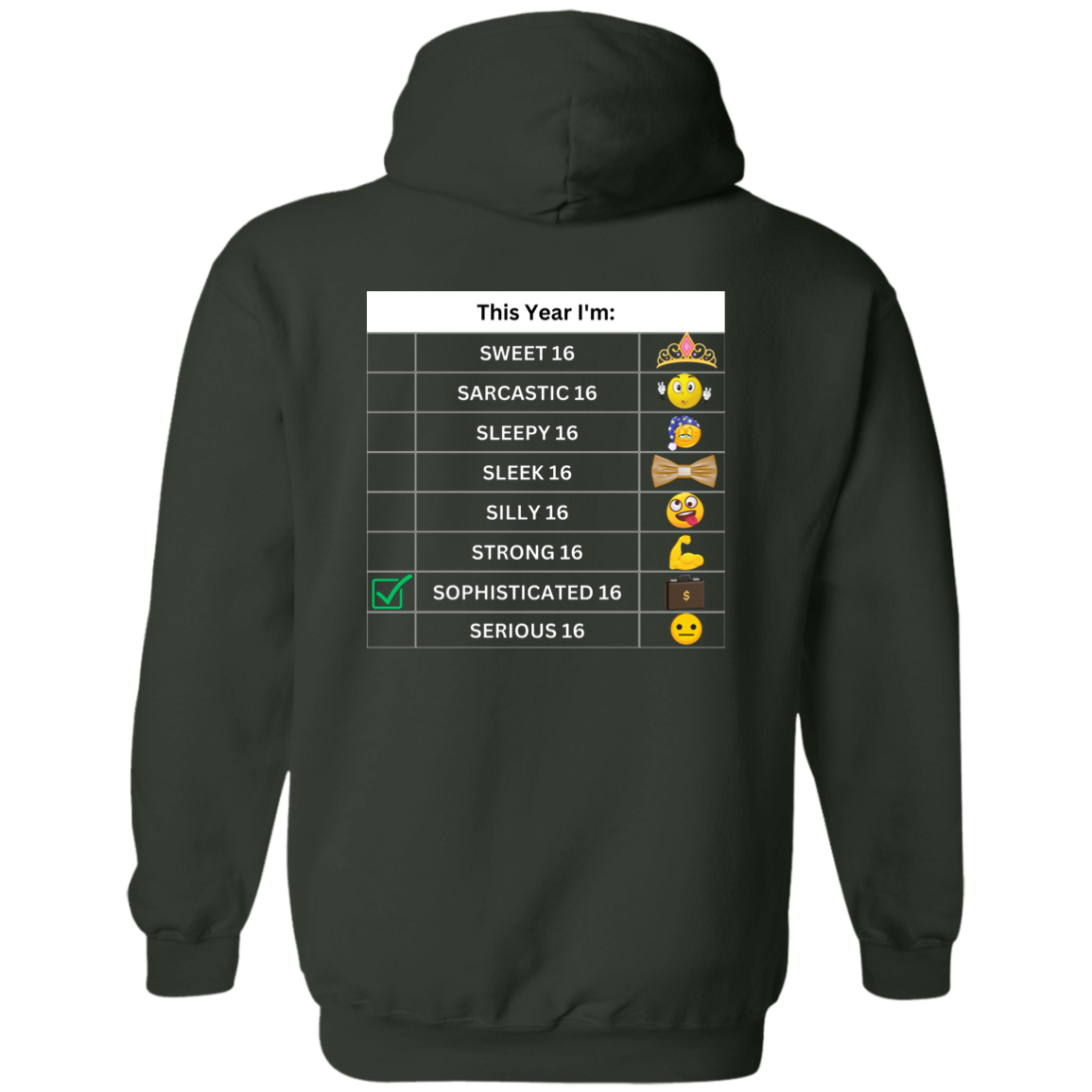 Sixteen Chart Sophisticated Hoodie