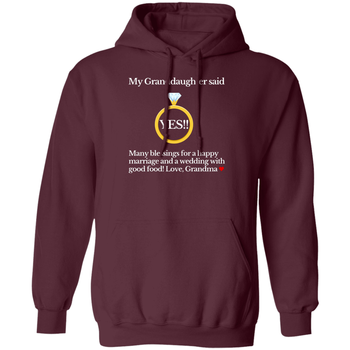 yes granddaughter grandma black Hoodie