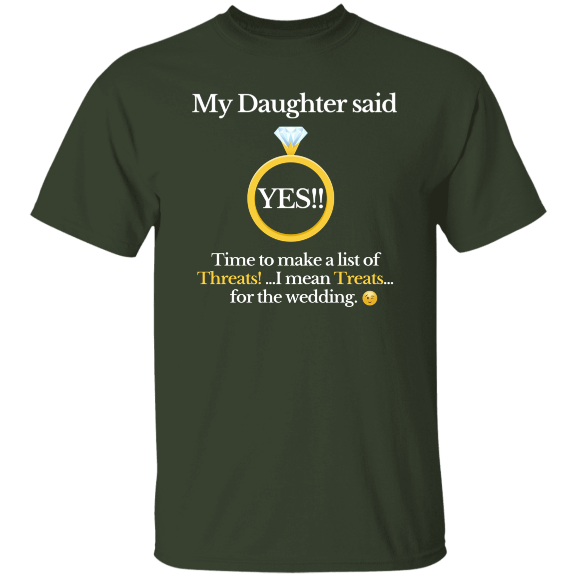 yes daughter dad black T-Shirt