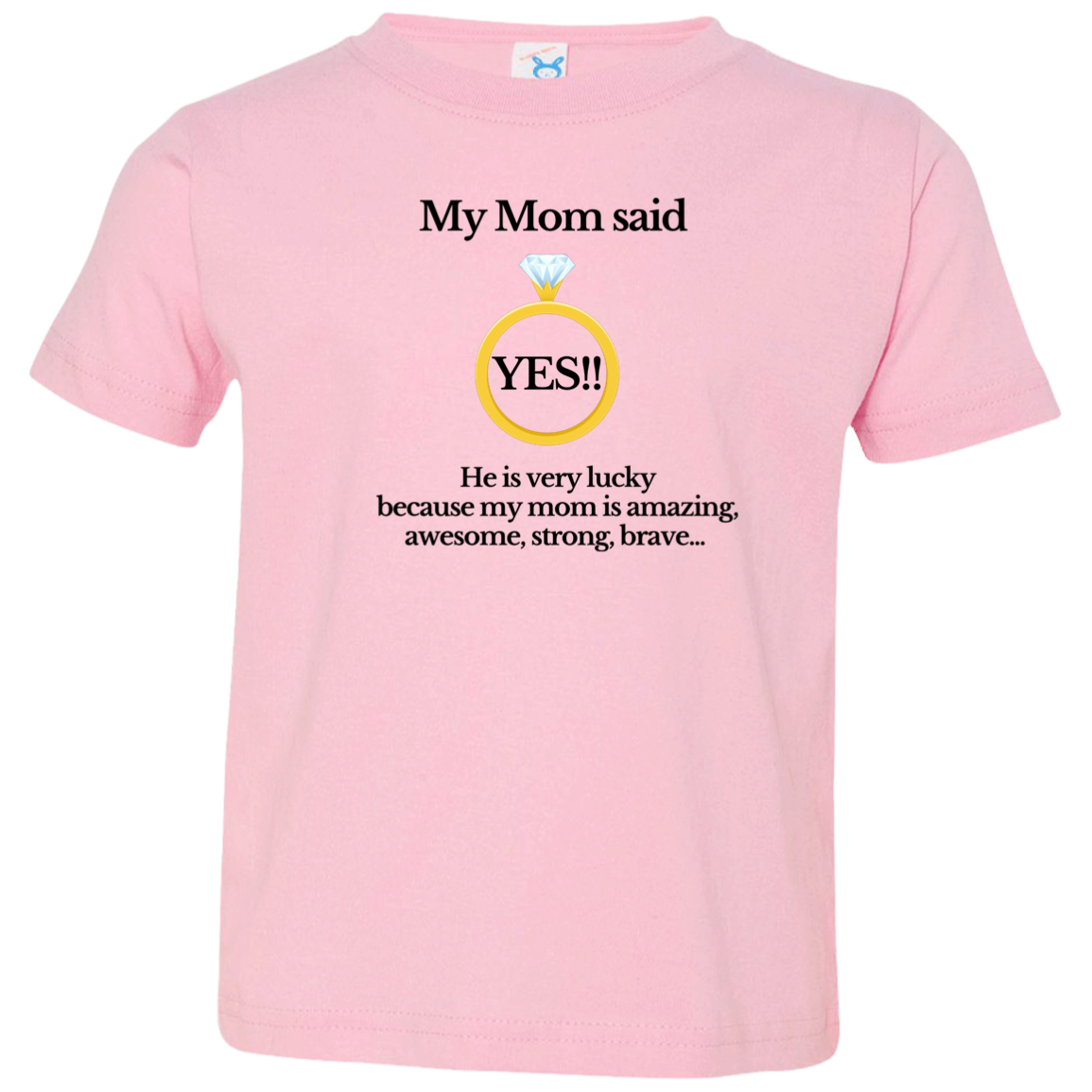 yes children mom white Black Font Toddler Jersey T-Shirt
